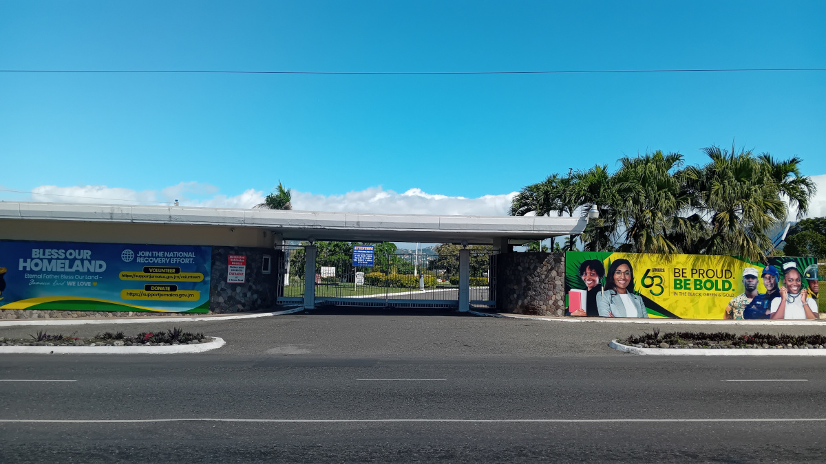 Front gate of Jamaica House
